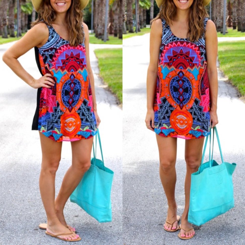 Medallion print dress